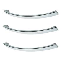 Kit Com 3 Puxadores Cromados 128mm