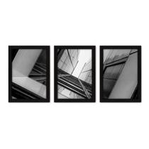 Kit Com 3 Quadros - Arquitetura Prédio Urbano - 210kq02p