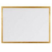 Kit Com 3 Quadros Brancos Com Moldura De Madeira 40x60