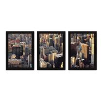 Kit Com 3 Quadros - Cidade Arquitetura Paisagem - 214kq02p