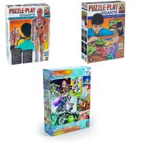 Kit com 3 Quebra Cabeça com Peças Gigantes