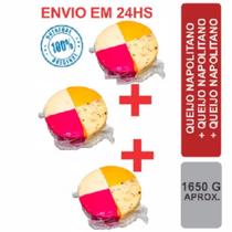 Kit com 3 queijos napolitano 500gr cada Kit com 3 queijos napolitano 500gr cada
