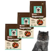Kit Com 3 Rações Quatree Supreme Para Gatos Filhotes Pacotes De 1kg Sabor Salmão
