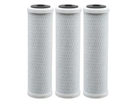 Kit Com 3 Refil Carbon Block Carvão Ativado 9 3/4 10 Filtro