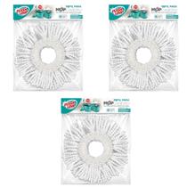 Kit Com 3 Refil MOP Giratório Flash Limp Lavável e 100% De Microfibra RMOP8210