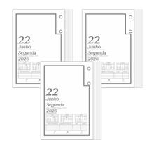 Kit com 3 Refil para Calendário de Mesa 2026 Redoma MOD 501