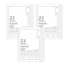 Kit com 3 Refil para Calendário de Mesa 2027 Redoma MOD 501