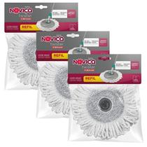 Kit com 3 Refis Microfibra Noviça para Mop Twister Bettanin BT190R