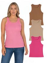 Kit Com 3 Regatas Ribana Feminina Cores Sortidas Cor:ColoridaTamanho:GG Kit Com 3 Regatas Ribana Feminina Cores Sortidas Cor:ColoridaTamanho:GG