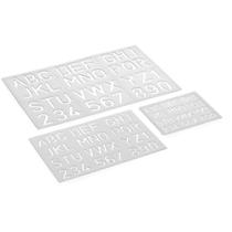 Kit Com 3 Réguas Normografo Letras Números Escolar Kit Com 3 Réguas Normografo Letras Números Escolar