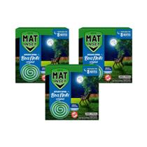 Kit com 3 Repelente Espiral Mat Inset Boa Noite 8 unidades