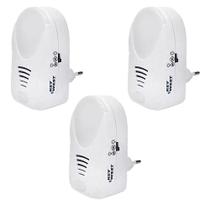 Kit com 3 repelentes eletrônicos pernilongos/ratos/morcegos com luz noturna 6953 dni