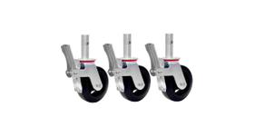 Kit com 3 rodízio simples com freio para andaime - jst Kit com 3 rodízio simples com freio para andaime - jst