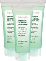 Kit Com 3 Sabonete Gel facial de Limpeza 100ml Sofisticatto