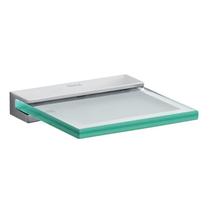 Kit com 3 Saboneteira de Vidro Verso Brilhante e Elegante Prata/Cromado Celite Kit com 3 Saboneteira de Vidro Verso Brilhante e Elegante Prata/Cromado Celite