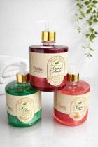 Kit com 3 sabonetes liquidos 500 ml amazonia aromas (erva doce /romã &maçã/cereja & avelã Kit com 3 sabonetes liquidos 500 ml amazonia aromas (erva doce /romã &maçã/cereja & avelã