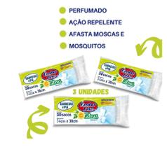 Kit com 3 Saco De Lixo Embalixo Pia E Banheiro Perfumado Citrus
