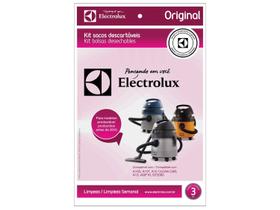 Kit com 3 sacos decartáveis para Modelos A10S, A10T, A10 CleanCar, A13e GT2000 (CSE09) Electrolux