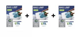 Kit com 3 sacos para lavar roupas bag limp tamanho g