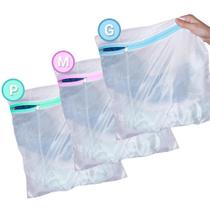Kit Com 3 Sacos Para Lavar Roupas - Proteção Na Lavagem