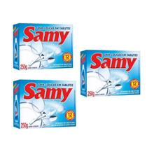 KIT COM 3 Samy Detergente para LAVA LOUÇAS em Tabletes com 12 - 250 g