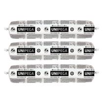 Kit com 3 Selante Unipega PU 40 Cinza Sachê - 800g Kit com 3 Selante Unipega PU 40 Cinza Sachê - 800g