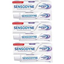 Kit Com 3 Sensodyne Creme Dental Rápido Alívio 50g