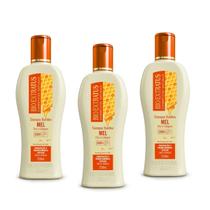 Kit Com 3 Shampoo Mel Cabelos Porosos 250ml Bio Extratus Kit Com 3 Shampoo Mel Cabelos Porosos 250ml Bio Extratus