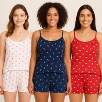 Kit com 3 short doll feminino Kit com 3 short doll feminino