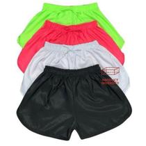 Kit com 3 Short Tactel Feminino, leve e soltinho, shortinho para academia, moda de verão