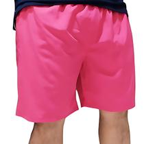 Kit Com 3 Shorts de Tactel Colorido Bermuda Lisa Plus Size