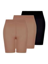 Kit com 3 Shorts Feminino Modelador Up Line Loba 5690-003 Colorido