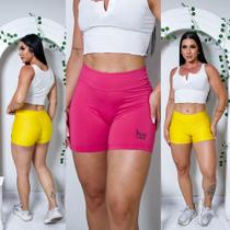 Kit com 3 Shorts Legging Suplex Curto Academia Treino Musculação Ginástica Praia Zero Transparência.