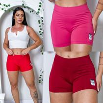 Kit com 3 Shorts Legging Suplex Curto Academia Treino Musculação Ginástica Praia Zero Transparência Kit com 3 Shorts Legging Suplex Curto Academia Treino Musculação Ginástica Praia Zero Transparência