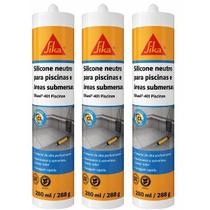 Kit com 3 Sikasil 401 Piscinas Selante Transparente 280ML Kit com 3 Sikasil 401 Piscinas Selante Transparente 280ML