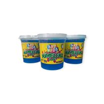 Kit Com 3 Slime Azul Kimeleka Acrilex 180g Art Kids