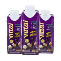Kit com 3 Smoothies Vittaí Açaí Sabor Banana 250ml Sem lactose, Sem glúten e 0 açúcar
