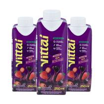 Kit com 3 Smoothies Vittaí Açaí Sabor Morango 250ml Sem lactose, Sem glúten e 0 açúcar Kit com 3 Smoothies Vittaí Açaí Sabor Morango 250ml Sem lactose, Sem glúten e 0 açúcar
