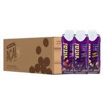 Kit com 3 Smoothies Vittaí Açaí Sabor Original, Morango e Banana 250ml Sem lactose e 0 açúcar