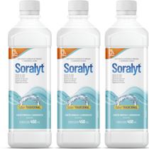 Kit com 3 Soralyt Reidratante Líquido 450ml Minerais e Carboidratos, Sabor Original Sobral