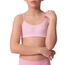 Kit Com 3 Soutien Top Feminino Para Meninas Moça Infantil Sem Bojo Selene