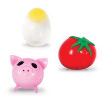 Kit Com 3 Splash Ball Anti Stress Acrilex Porco Ovo Tomate Kit Com 3 Splash Ball Anti Stress Acrilex Porco Ovo Tomate