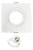 Kit com 3 Spot Embutir para AR70 de ALUMÍNIO Branco Quadrado ( Lâmpadas não inclusa) Direcional