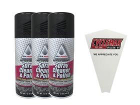 Kit com 3 Sprays Limpador e Polidor CYCLEMAX 340ml Cada Kit com 3 Sprays Limpador e Polidor CYCLEMAX 340ml Cada