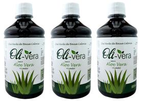 Kit com 3 Suco de Babosa (Aloe Vera) - Limão - Olivos