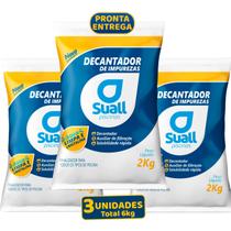 Kit com 3 Sulfato de Alumínio Clarificante Decantador De Impurezas Produtos De Piscina Suall