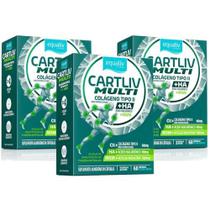 Kit Com 3 Suplemento Cartliv Multi 60 Cápsulas Equaliv