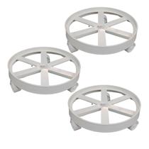 Kit com 3 Suportes Para Botijão de Gás com Roda Branco Kit com 3 Suportes Para Botijão de Gás com Roda Branco