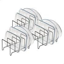 Kit com 3 Suportes para Tampas e Refratários Plug Lar Organização Inteligente para sua Cozinha Kit com 3 Suportes para Tampas e Refratários Plug Lar Organização Inteligente para sua Cozinha