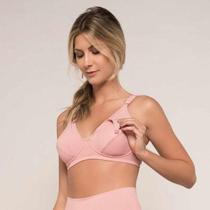 Kit com 3 Sutiã Amamentação Preto/Branco/Chocolate Lucitex 0807 Microfibra